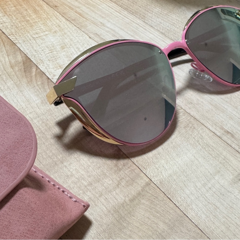 Pink and Gold Women's Sunglasses
